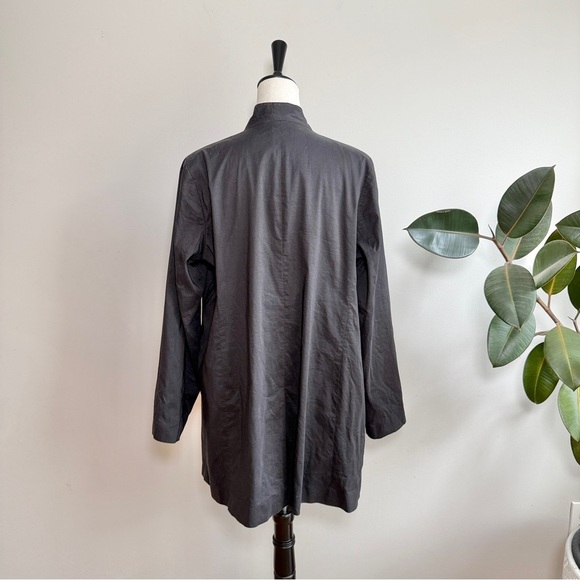 Eileen Fisher collarless open front blazer - Picture 3 of 6